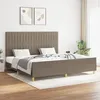 Image de vidaXL Cadre de lit avec tÃªte de lit Taupe 200x200 cm Tissu