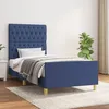 Image de vidaXL Cadre de lit sans matelas bleu 90x200 cm tissu