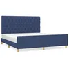 Image de vidaXL Cadre de lit avec tÃªte de lit Bleu 160x200 cm Tissu