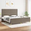 Image de vidaXL Cadre de lit sans matelas taupe 180x200 cm tissu