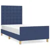 Image de vidaXL Cadre de lit avec tÃªte de lit Bleu 80x200 cm Tissu