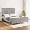 Image de vidaXL Cadre de lit sans matelas gris clair 140x190 cm tissu