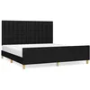 Image de vidaXL Cadre de lit avec tÃªte de lit Noir 160x200 cm Tissu