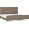 Image de vidaXL Cadre de lit avec tÃªte de lit Taupe 200x200 cm Tissu