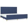 Image de vidaXL Cadre de lit avec tÃªte de lit Bleu 200 x 200 cm Tissu