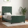 Image de vidaXL Cadre de lit sans matelas vert foncÃ© 80x200 cm velours