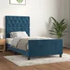 Image de vidaXL Cadre de lit sans matelas bleu foncÃ© 80x200 cm velours