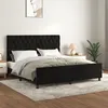 Image de vidaXL Cadre de lit avec tÃªte de lit Noir 160x200 cm Velours