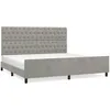 Image de vidaXL Cadre de lit avec tÃªte de lit Gris clair 200x200 cm Velours