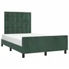Image de vidaXL Cadre de lit avec tÃªte de lit Vert foncÃ© 120x200 cm Velours