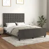 Image de vidaXL Cadre de lit sans matelas gris foncÃ© 140x190 cm velours