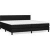 Image de vidaXL Lit Ã  sommier tapissier avec matelas Noir 200x200 cm Tissu