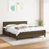 Image de vidaXL Sommier Ã  lattes de lit avec matelas Marron foncÃ© 180x200 cm
