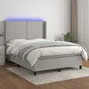 Image de vidaXL Lit Ã  sommier tapissier avec matelas Noir 140x200 cm Tissu