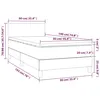 Image de vidaXL Lit Ã  sommier tapissier avec matelas Noir 90x190 cm Tissu