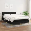 Image de vidaXL Lit Ã  sommier tapissier avec matelas Noir 140x190 cm Tissu