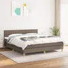 Image de vidaXL Lit Ã  sommier tapissier avec matelas Taupe 180x200 cm Tissu