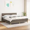 Image de vidaXL Lit Ã  sommier tapissier avec matelas Taupe 180x200 cm Tissu