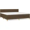 Image de Lit Ã  sommier tapissier avec matelas Marron foncÃ© 200x200 cm