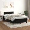 Image de 3141175 vidaXL Lit Ã  sommier tapissier avec matelas Noir 120x200 cm Velours