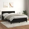 Image de Vidaxl Lit Ã  Sommier Tapissier Avec Matelas Noir 140x200 Cm Velours