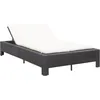 Image de vidaXL Lit Ã  sommier tapissier avec matelas Bleu foncÃ© 90x190 cm