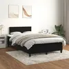Image de 3141295 vidaXL Lit Ã  sommier tapissier avec matelas Noir 120x200 cm Velours