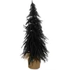 Image de Sapin de noÃ«l artificiel avec toile de jute noir H60