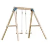 Image de Axi Yuna BalanÃ§oire Double En Bois Marron - Bois Fsc - BalanÃ§oire Autoportante Avec 2 SiÃ¨ges De BalanÃ§oire En Bois - Portique Pour Enfants - Garantie 10 Ans