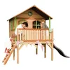 Image de Axi Sophie Maison Enfant Avec Toboggan Gris  Aire De Jeux Pour L'extÃ©rieur En Marron & Vert  Maisonnette / Cabane De Jeu En Bois Fsc