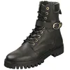 Image de Tommy Hilfiger Buckle Lace Up Femme Bottes DÃ©contractÃ© Noir - 36