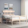 Image de vidaXL Lit pour personne Ã¢gÃ©e et tÃªte de lit 140x190 cm bois massif