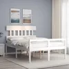 Image de vidaXL Lit pour personne Ã¢gÃ©e et tÃªte de lit 140x190 cm bois massif