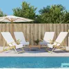 Image de Vidaxl Serviettes De Plage 4 Pcs Blanc 60x135 Cm Tissu 400 Gsm