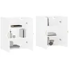 Image de vidaXL Armoires murales 2 pcs blanc 69,5x34x90 cm