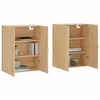 Image de Vidaxl Armoires Murales 2 Pcs ChÃªne Sonoma 69,5x34x90 Cm