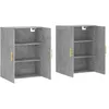 Image de vidaXL Armoires murales 2 pcs gris bÃ©ton 69,5x34x90 cm