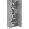 Image de vidaXL Buffet haut Gris bÃ©ton 69,5x34x180 cm Bois d'ingÃ©nierie