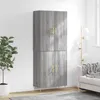 Image de vidaXL Buffet haut Sonoma gris 69,5x34x180 cm Bois d'ingÃ©nierie