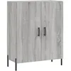 Image de vidaXL Buffet haut Sonoma gris 69,5x34x180 cm Bois d'ingÃ©nierie