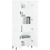 Image de vidaXL Buffet haut Blanc 69,5x34x180 cm Bois d'ingÃ©nierie