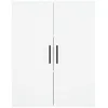 Image de vidaXL Buffet haut Blanc 69,5x34x180 cm Bois d'ingÃ©nierie