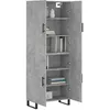 Image de vidaXL Buffet haut Gris bÃ©ton 69,5x34x180 cm Bois d'ingÃ©nierie