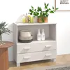 Image de vidaXL Buffet haut Blanc 69,5x34x180 cm Bois d'ingÃ©nierie