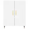 Image de vidaXL Buffet haut Blanc 69,5x34x180 cm Bois d'ingÃ©nierie