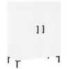 Image de vidaXL Buffet haut Blanc 69,5x34x180 cm Bois d'ingÃ©nierie