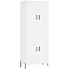 Image de vidaXL Buffet haut Blanc 69,5x34x180 cm Bois d'ingÃ©nierie