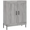 Image de vidaXL Buffet haut Sonoma gris 69,5x34x180 cm Bois d'ingÃ©nierie