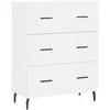 Image de vidaXL Buffet haut Blanc 69,5x34x180 cm Bois d'ingÃ©nierie