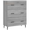 Image de vidaXL Buffet haut Sonoma gris 69,5x34x180 cm Bois d'ingÃ©nierie